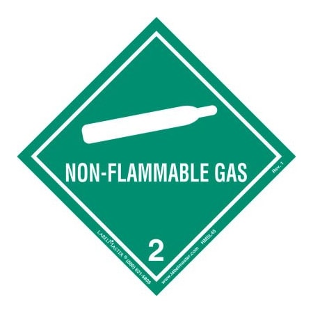 American Labelmark Co LabelMaster HMSL45 Non-Flammable Gas Label, Worded, PVC-Free Film, 500/Roll HMSL45